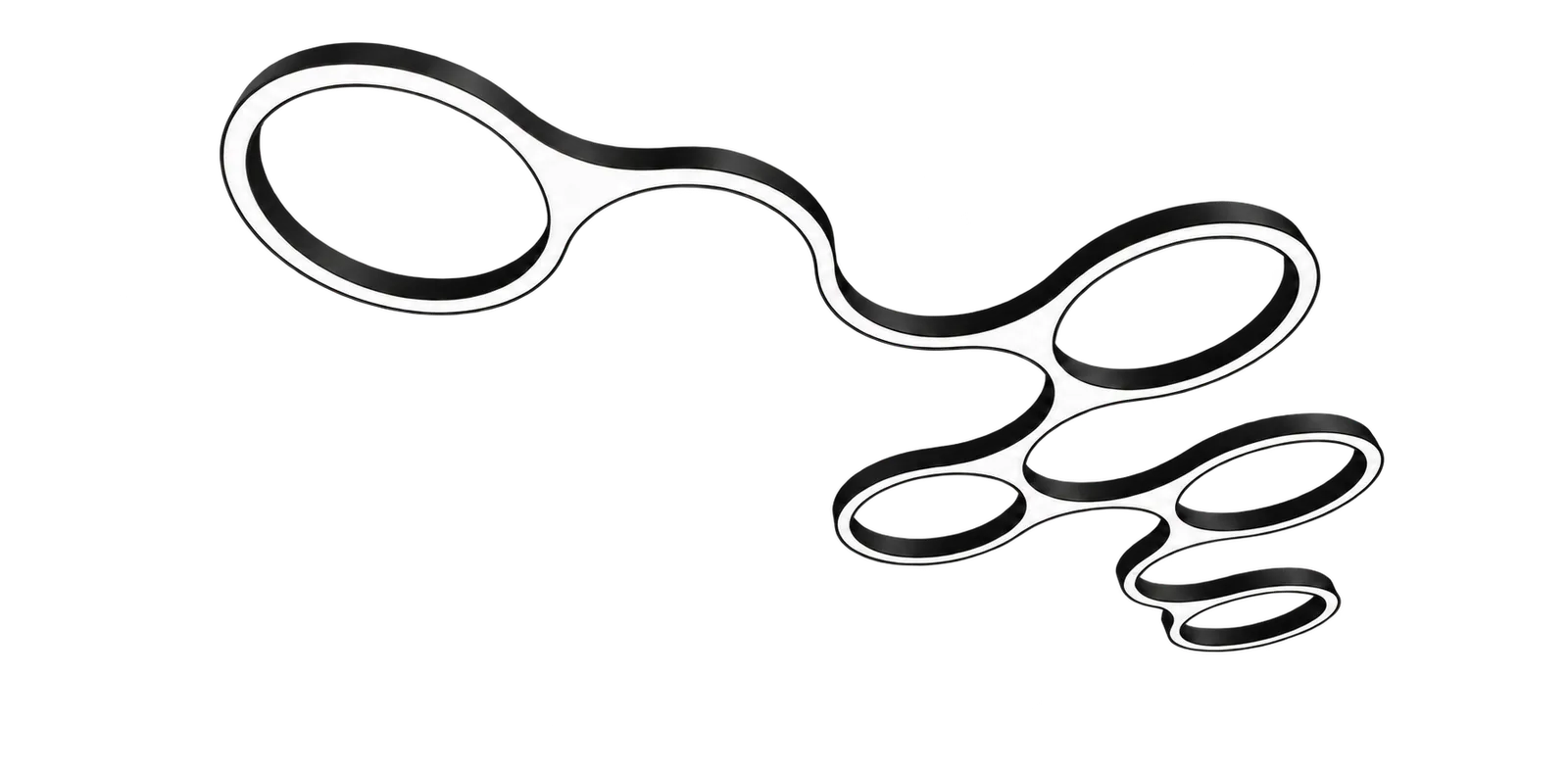 Infinite Curve — Composition LED à 5 courbes