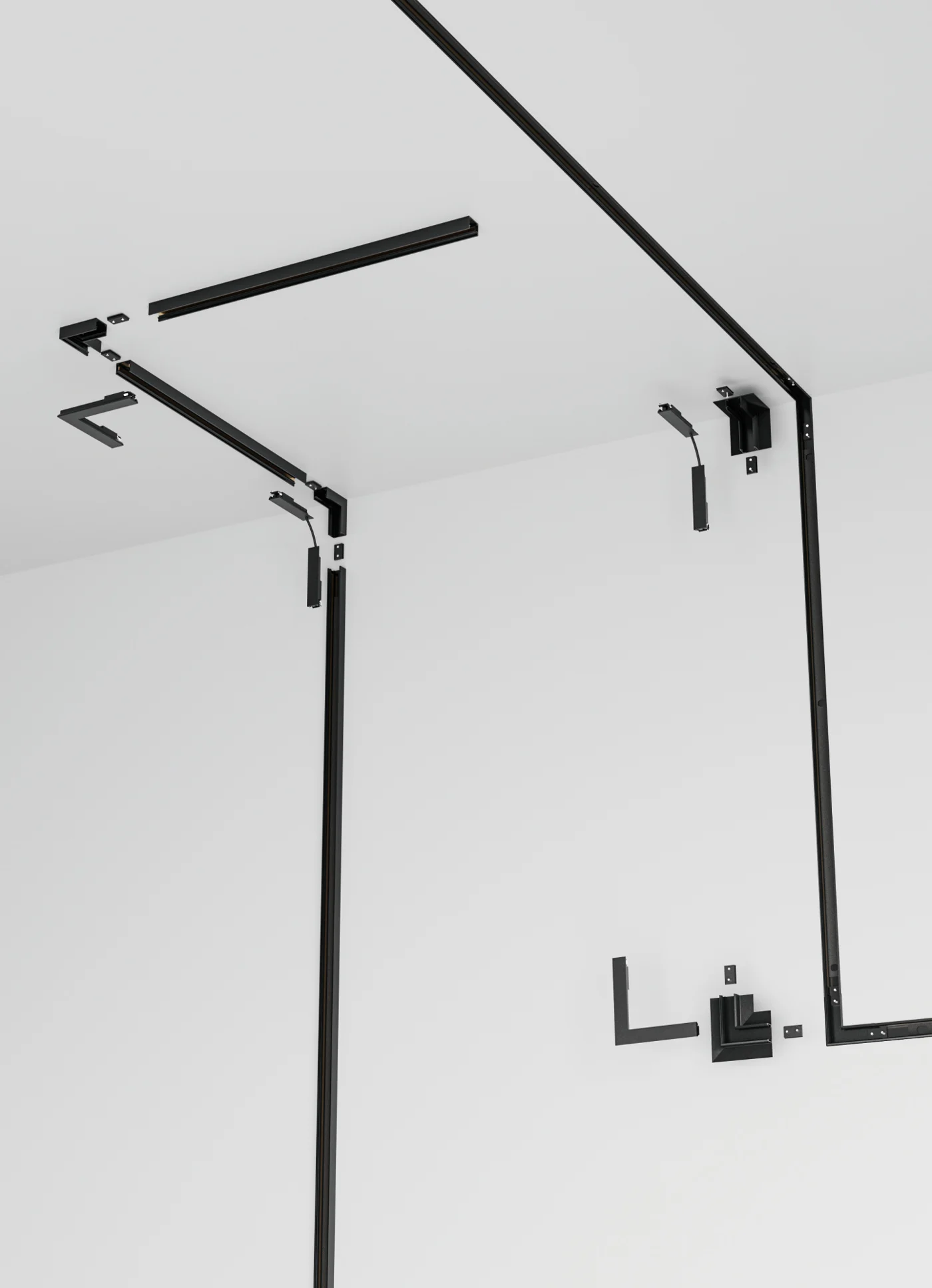 Rail magnétique encastré
